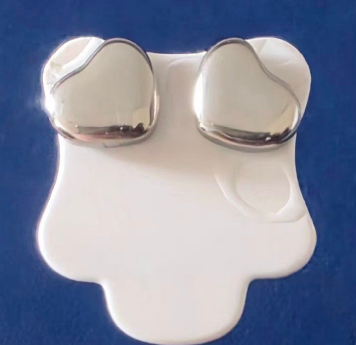 Arete Topo Corazon - Plateado