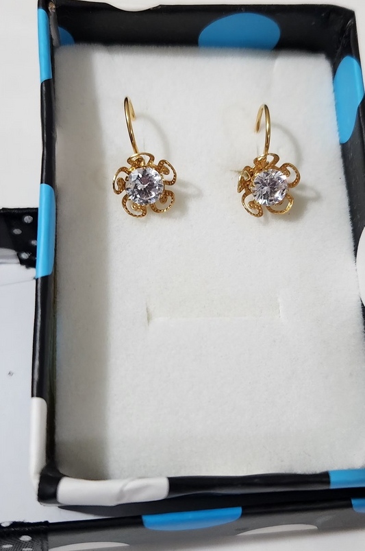 Arete Girasol Dorado