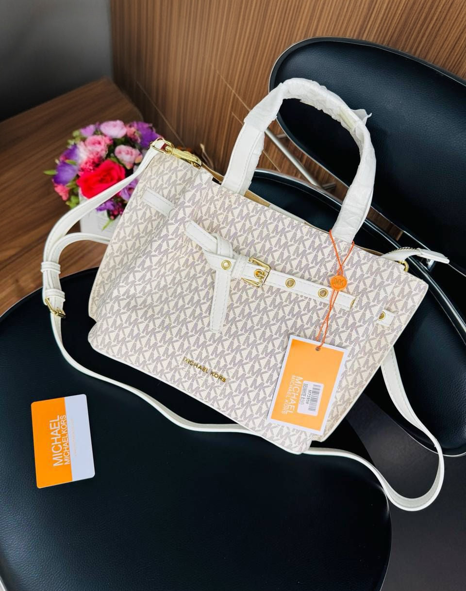 Bolso Mediano -MK -Crema