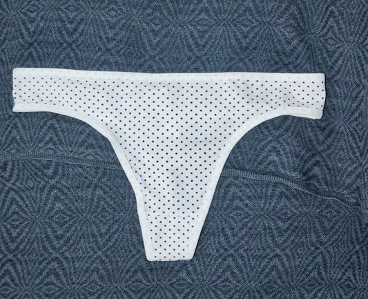 Tanga Brasilera Blanco Puntos negros